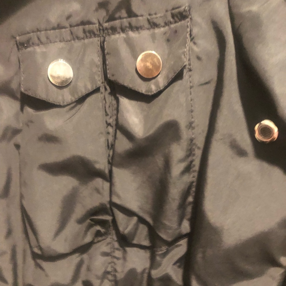 Zara women’s light weight utility style jacket - black, size medium - Picture 6 of 9